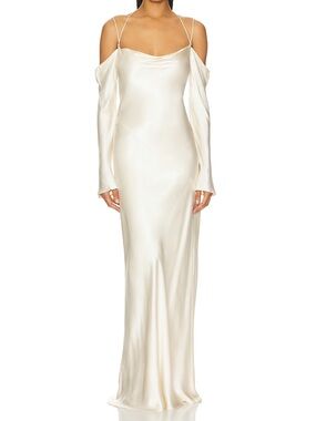 la lune cross draped maxi dress La Lune Cross Draped Maxi Dress